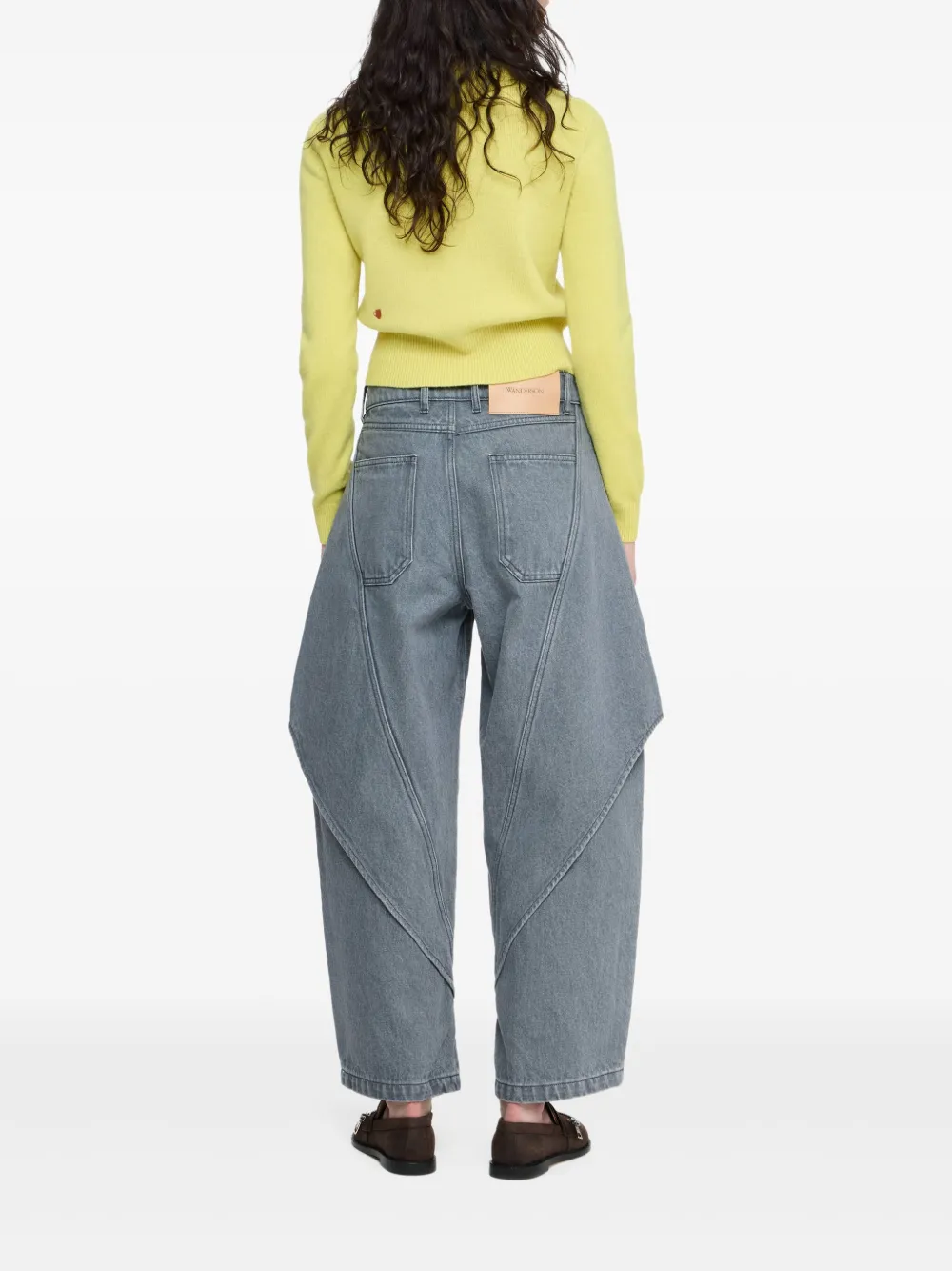 JW Anderson Denim broek met vlakken Grijs