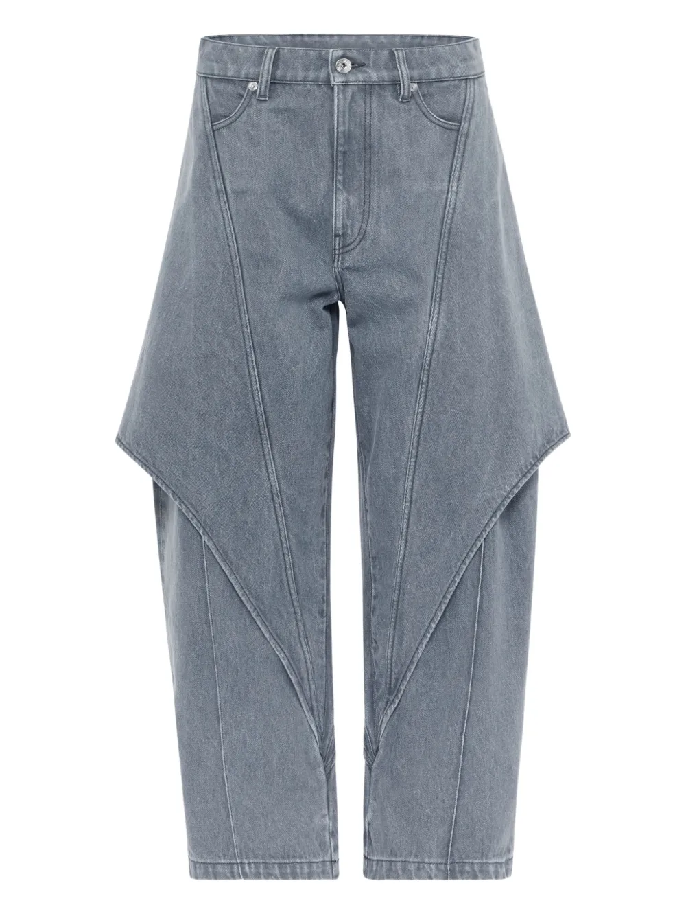 JW Anderson Denim broek met vlakken Grijs