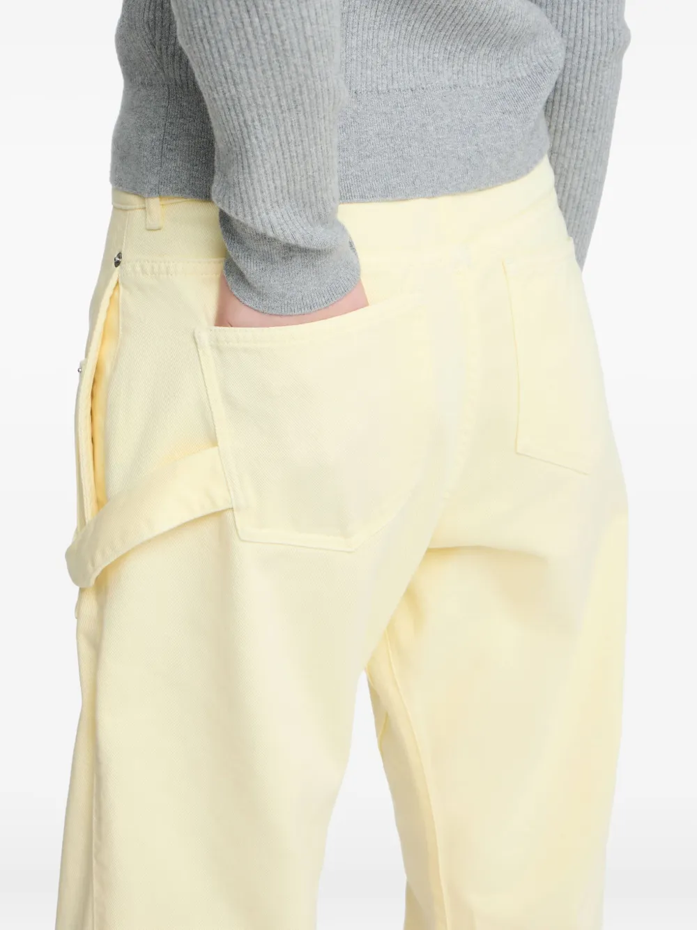 Jw Anderson Twisted Workwear Trousers In Yellow