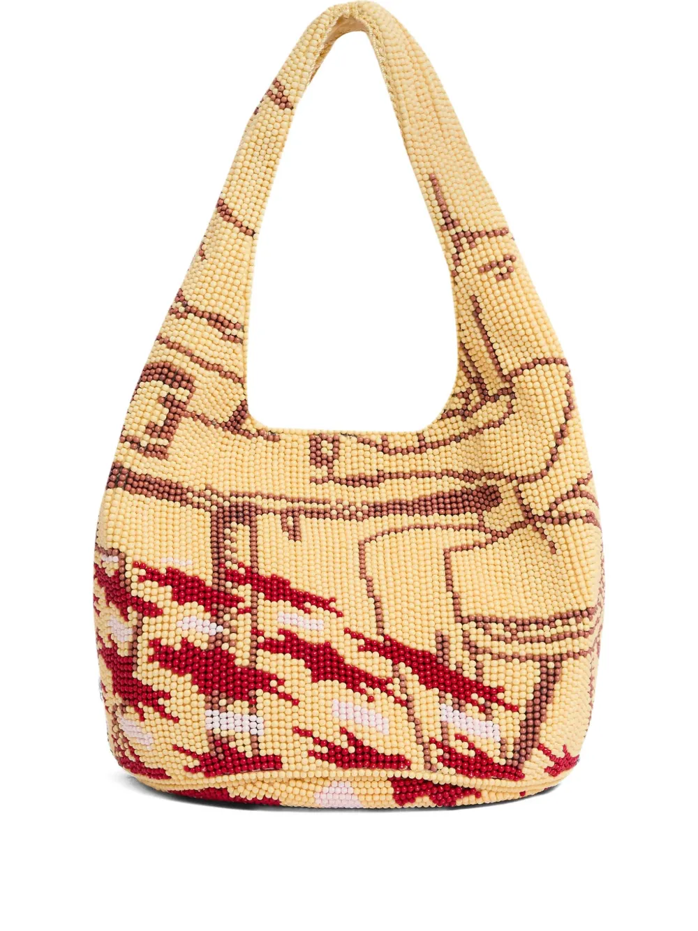 JW Anderson Schoudertas met kralen patroon Geel