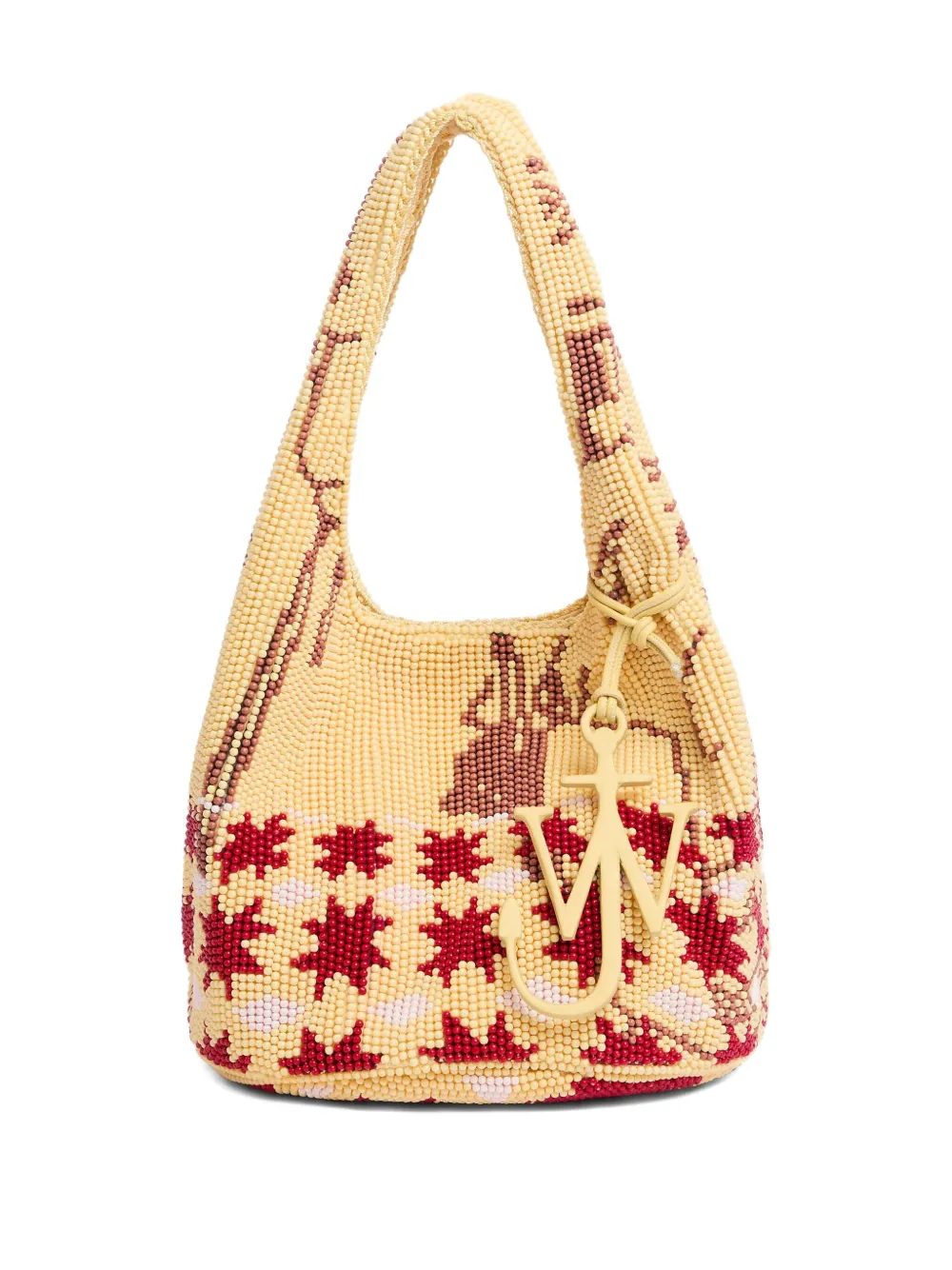 JW Anderson Schoudertas met kralen patroon Geel