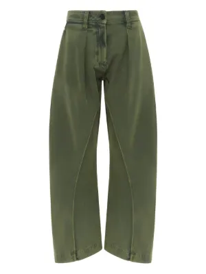パンツ J. W. Anderson Drawstring Waist Trousers JW Anderson Drawstring Waist Tailored Trousers - Olive – The