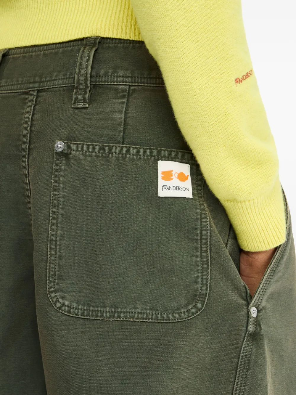 JW Anderson Broek met gedraaide afwerking Groen