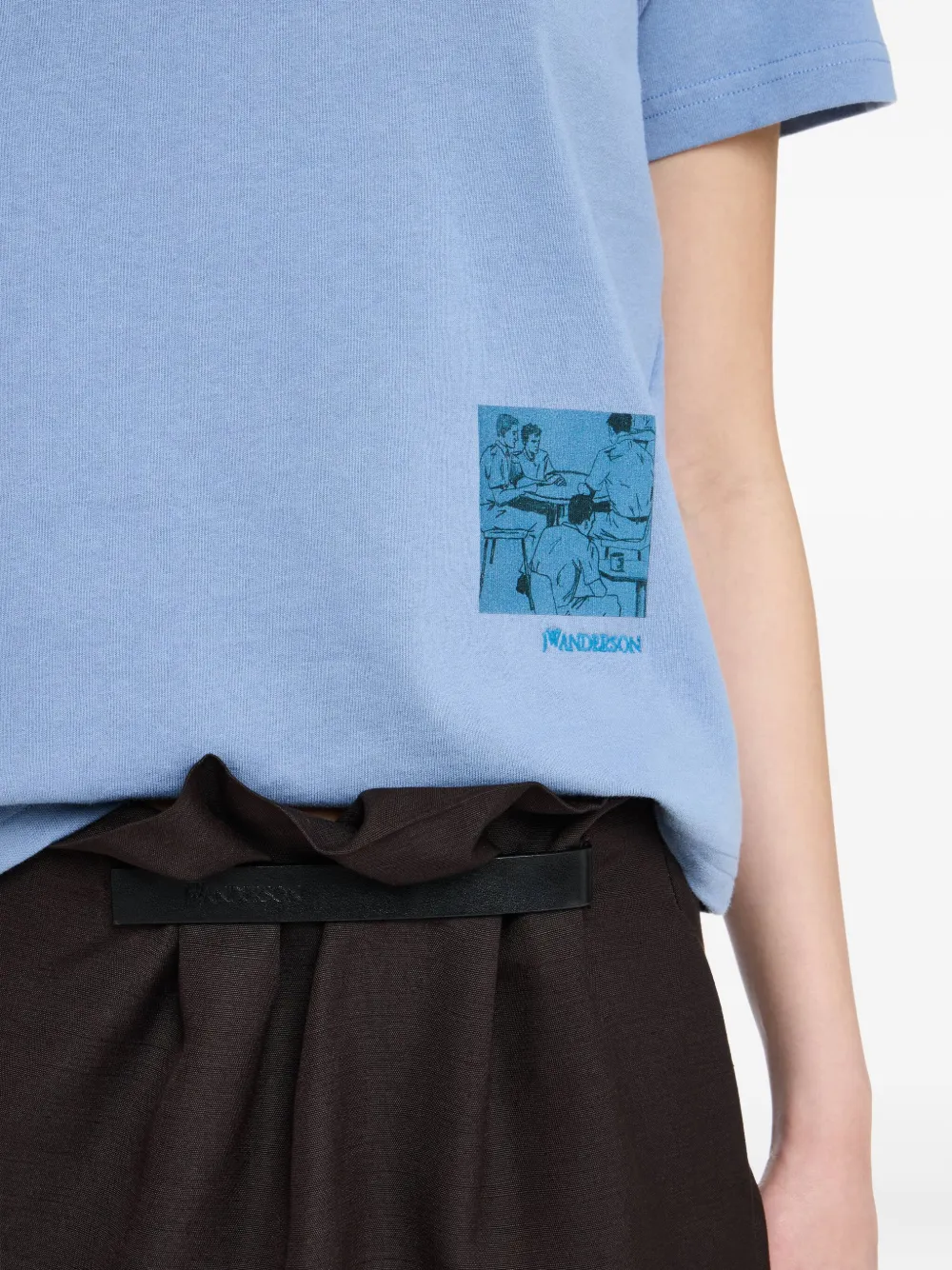JW Anderson T-shirt met grafische print Blauw