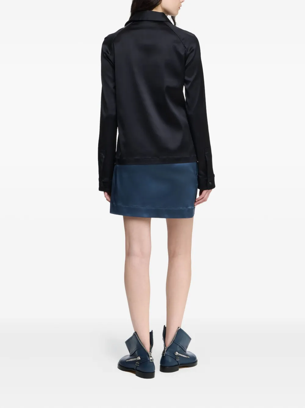 JW Anderson satin wrap skirt Zwart