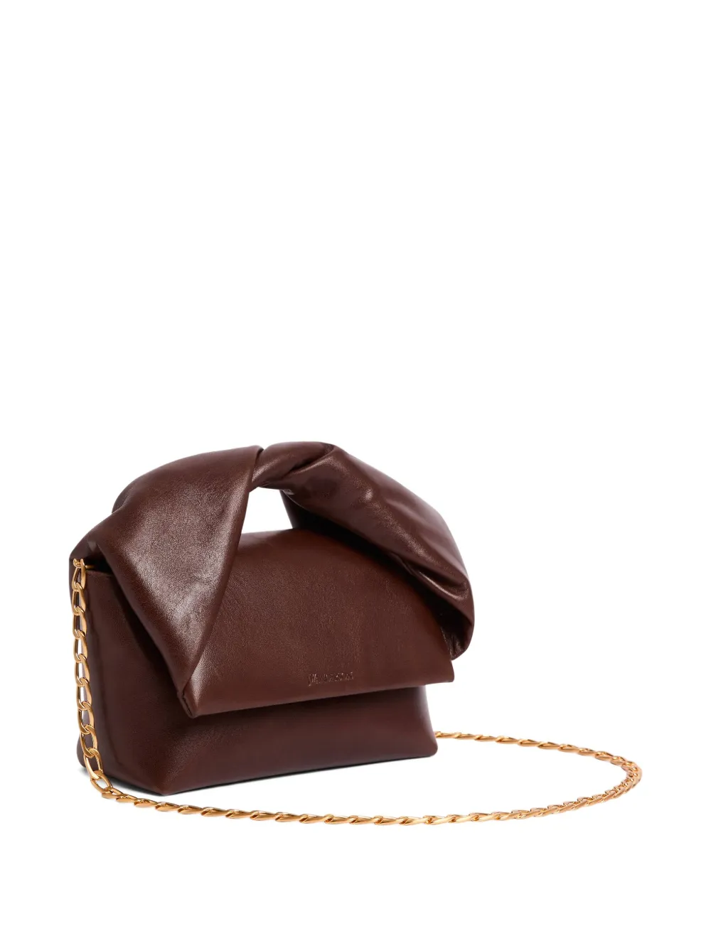 Jw Anderson Twisted-handle Leather Tote Bag In Brown
