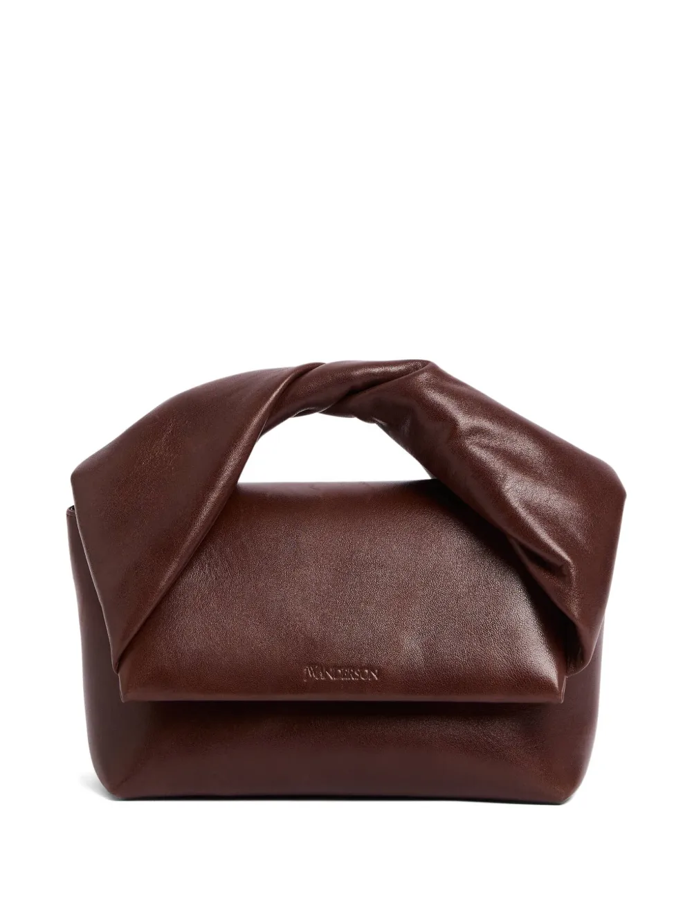 Jw Anderson Twisted-handle Leather Tote Bag In Brown