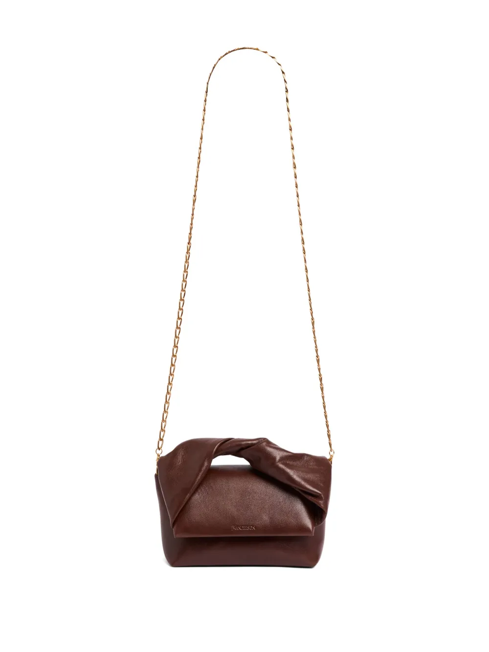 Jw Anderson Twisted-handle Leather Tote Bag In Brown