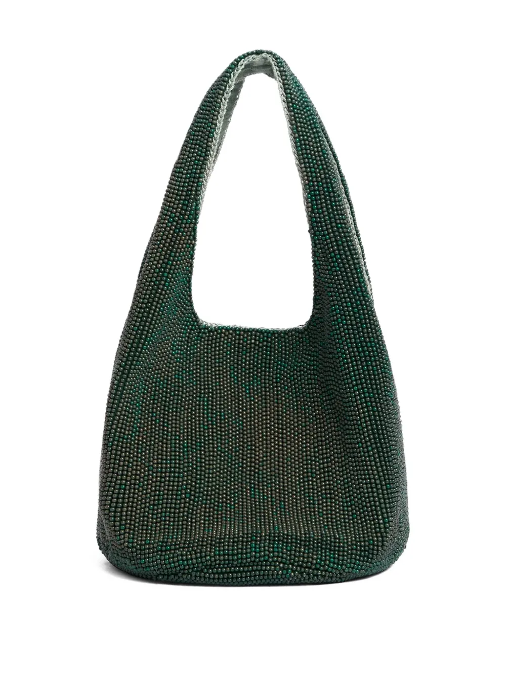 Jw Anderson Beaded Anchor Shoulder Bag In Green