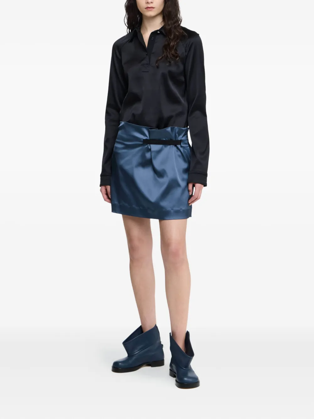 JW Anderson Satijnen mini-rok - Blauw