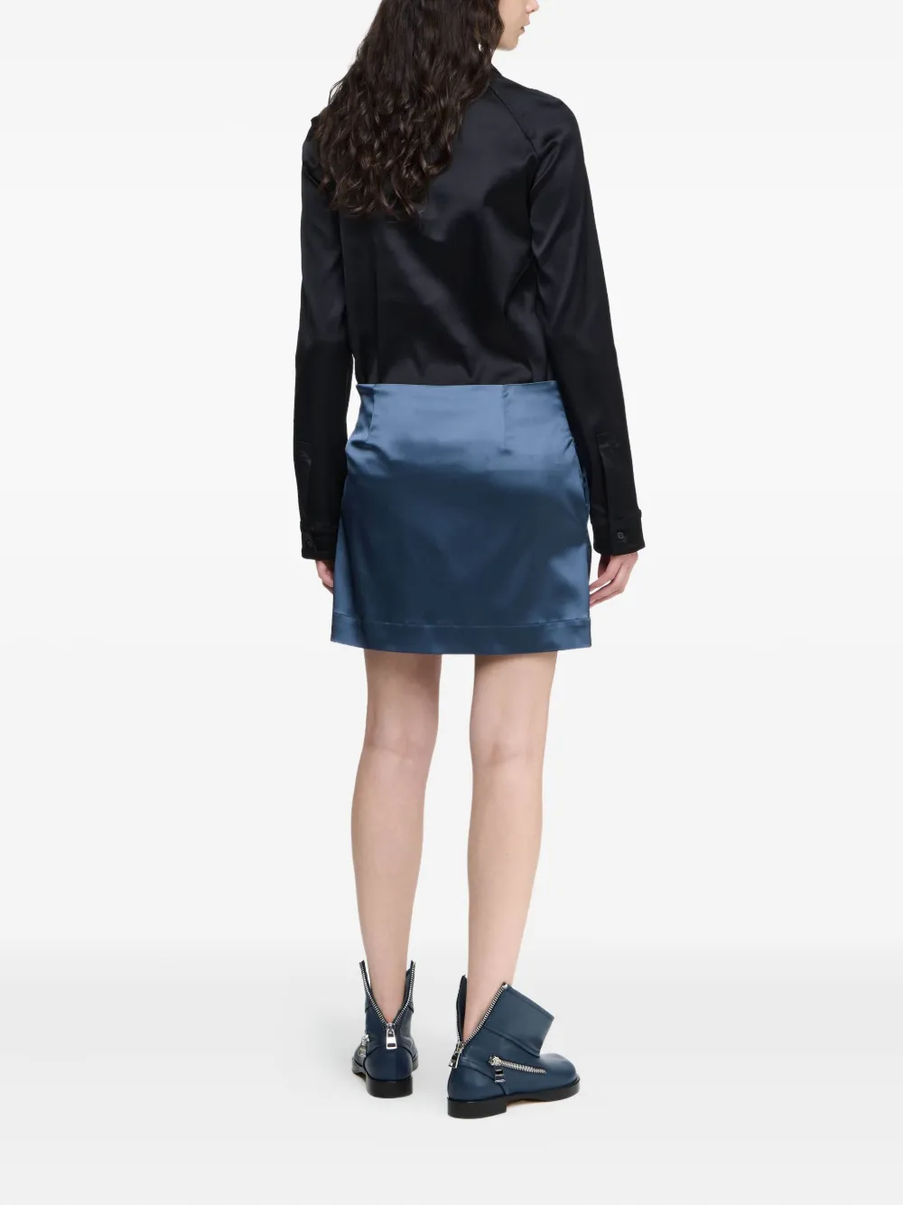 JW Anderson Satijnen mini-rok Blauw