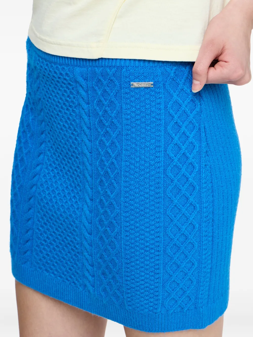 JW Anderson Kabelgebreide mini-rok Blauw