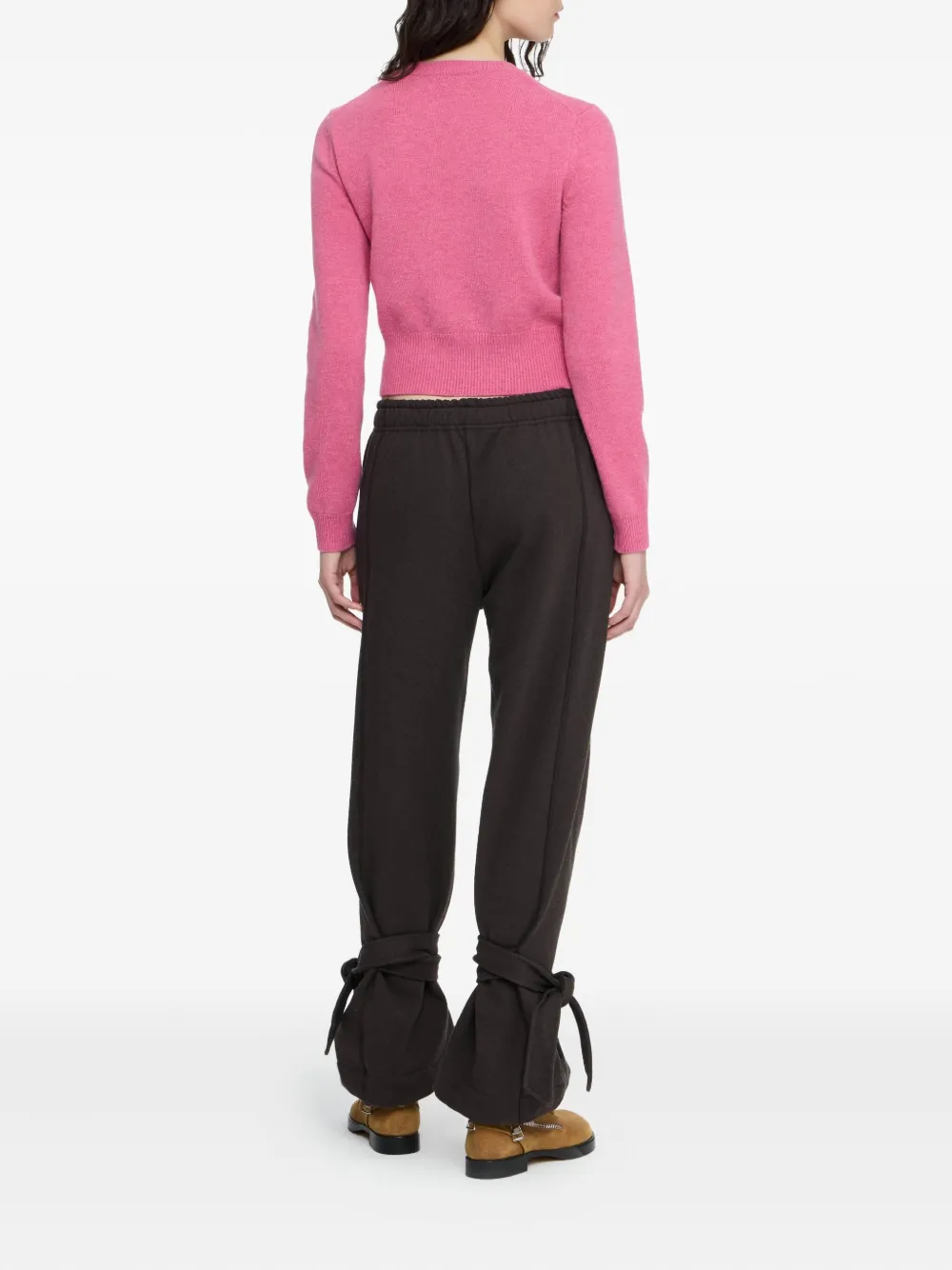 JW Anderson Broek met gestrikte manchetten Bruin
