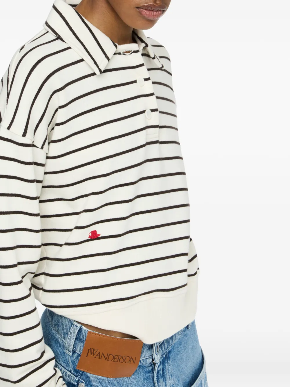 JW Anderson Gestreept poloshirt Wit