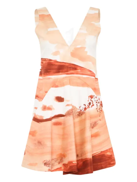 JW Anderson watercolour print V-neck dress