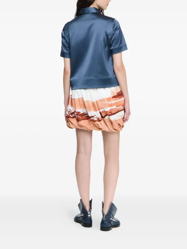 JW Anderson サテン ポロシャツ | ブルー | FARFETCH JP