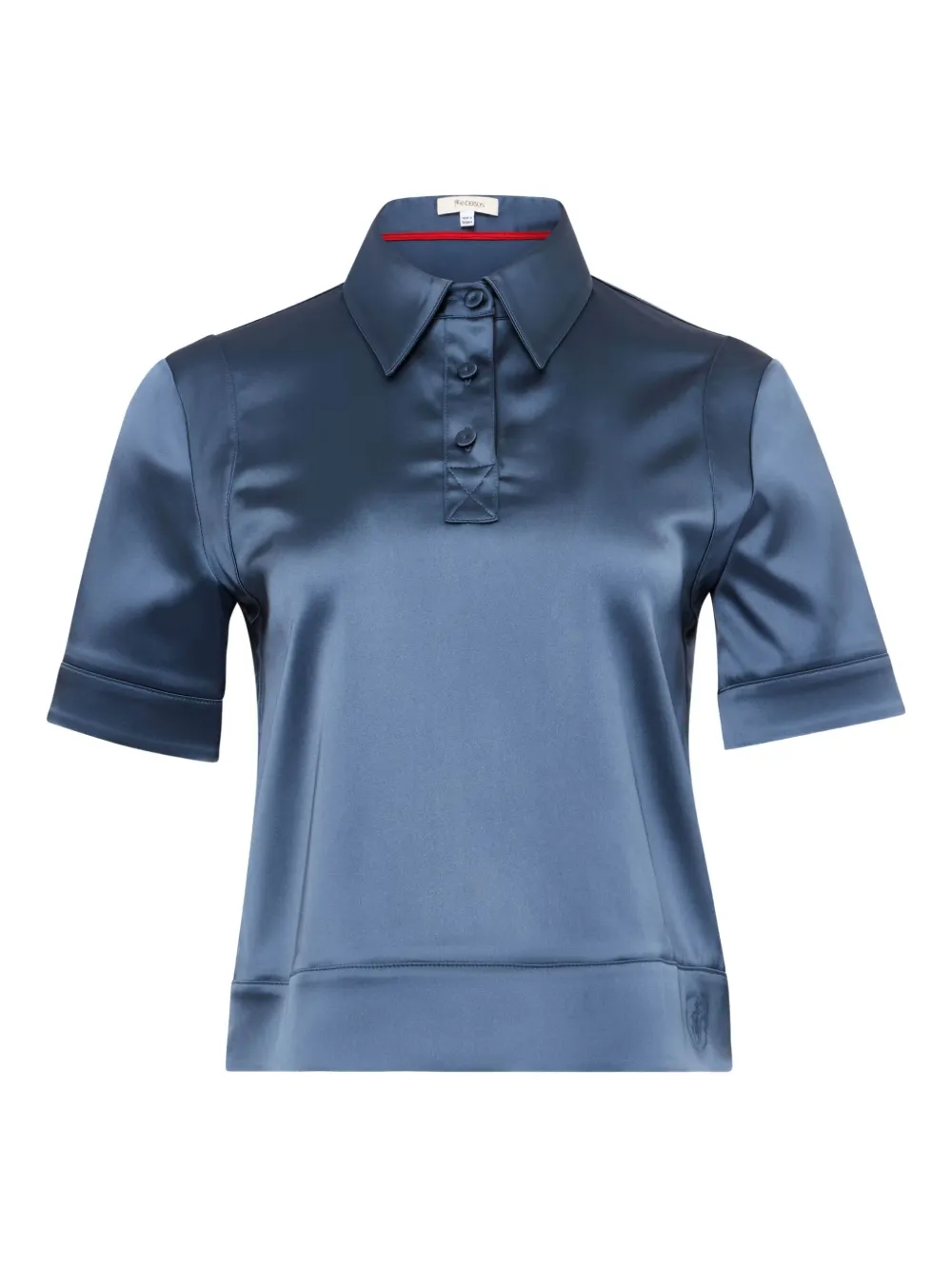 satin polo shirt