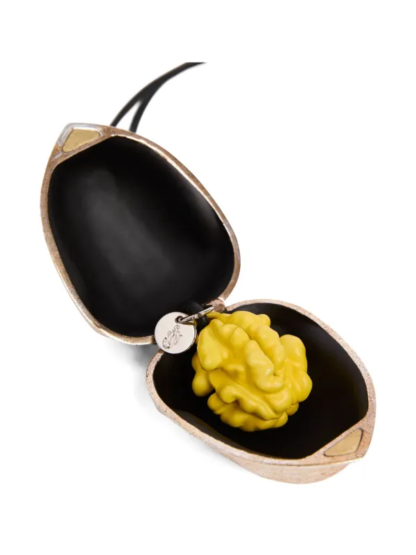 JW Anderson walnut-shaped Keyring | Gold | FARFETCH