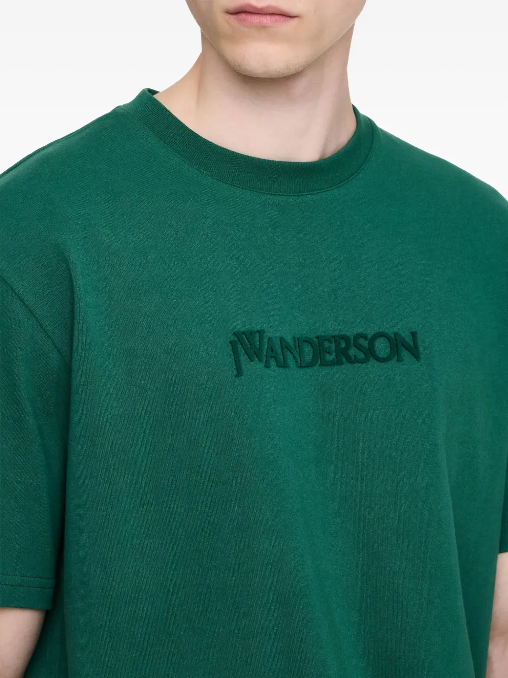 JW Anderson T-shirt met geborduurd logo Groen