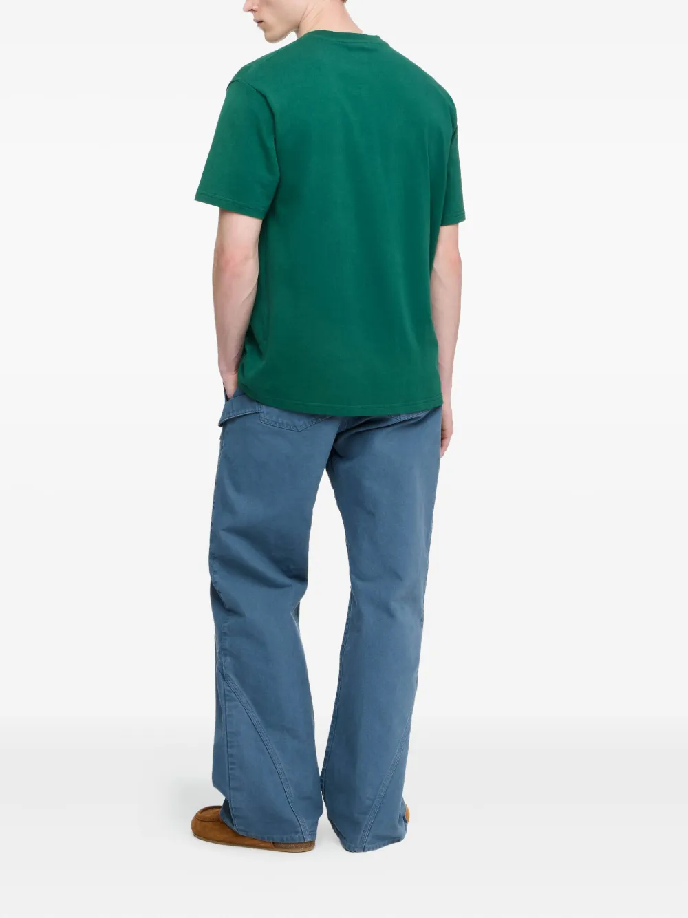 JW Anderson T-shirt met geborduurd logo Groen