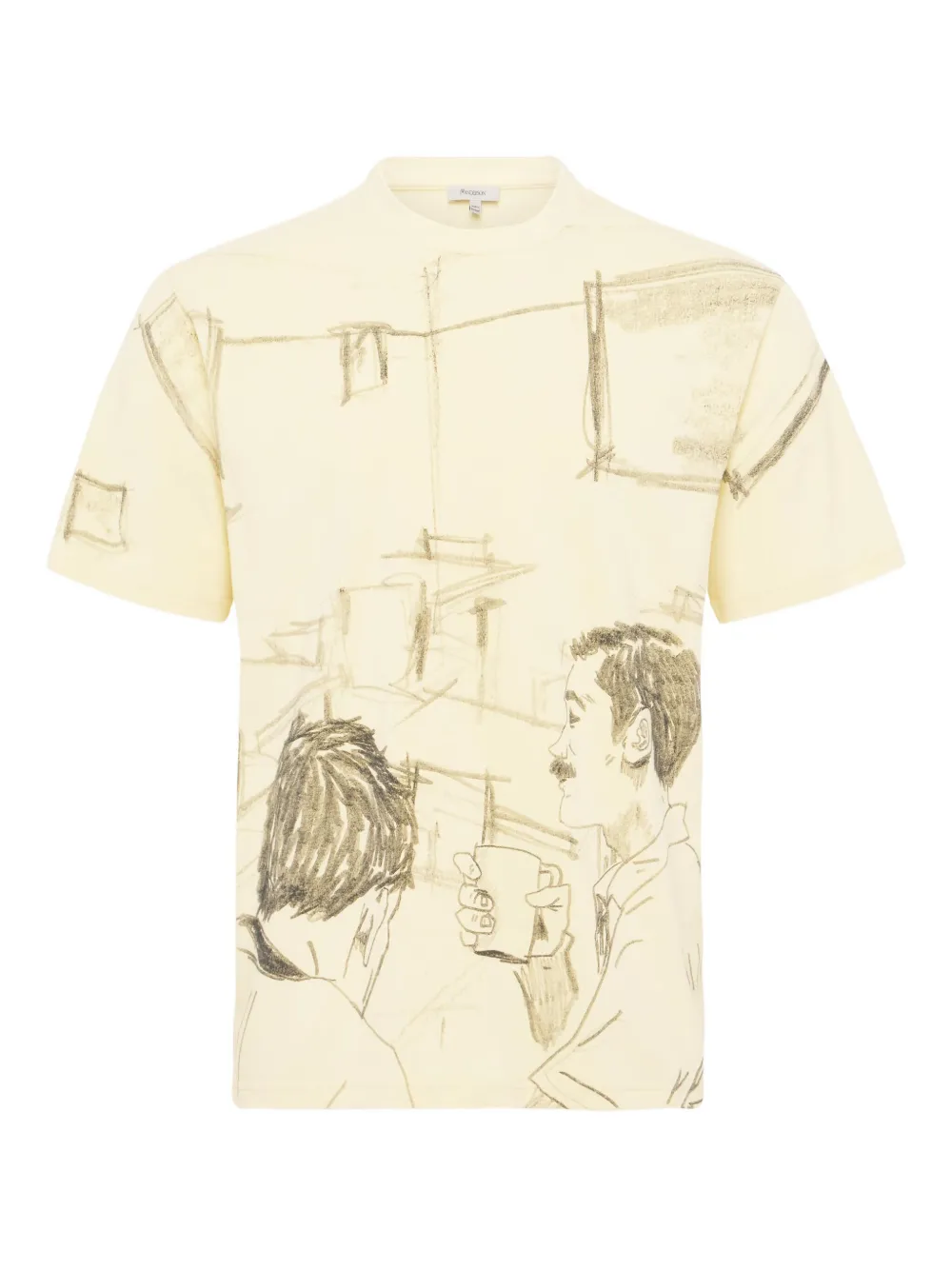 JW Anderson Café Scene T-shirt Geel
