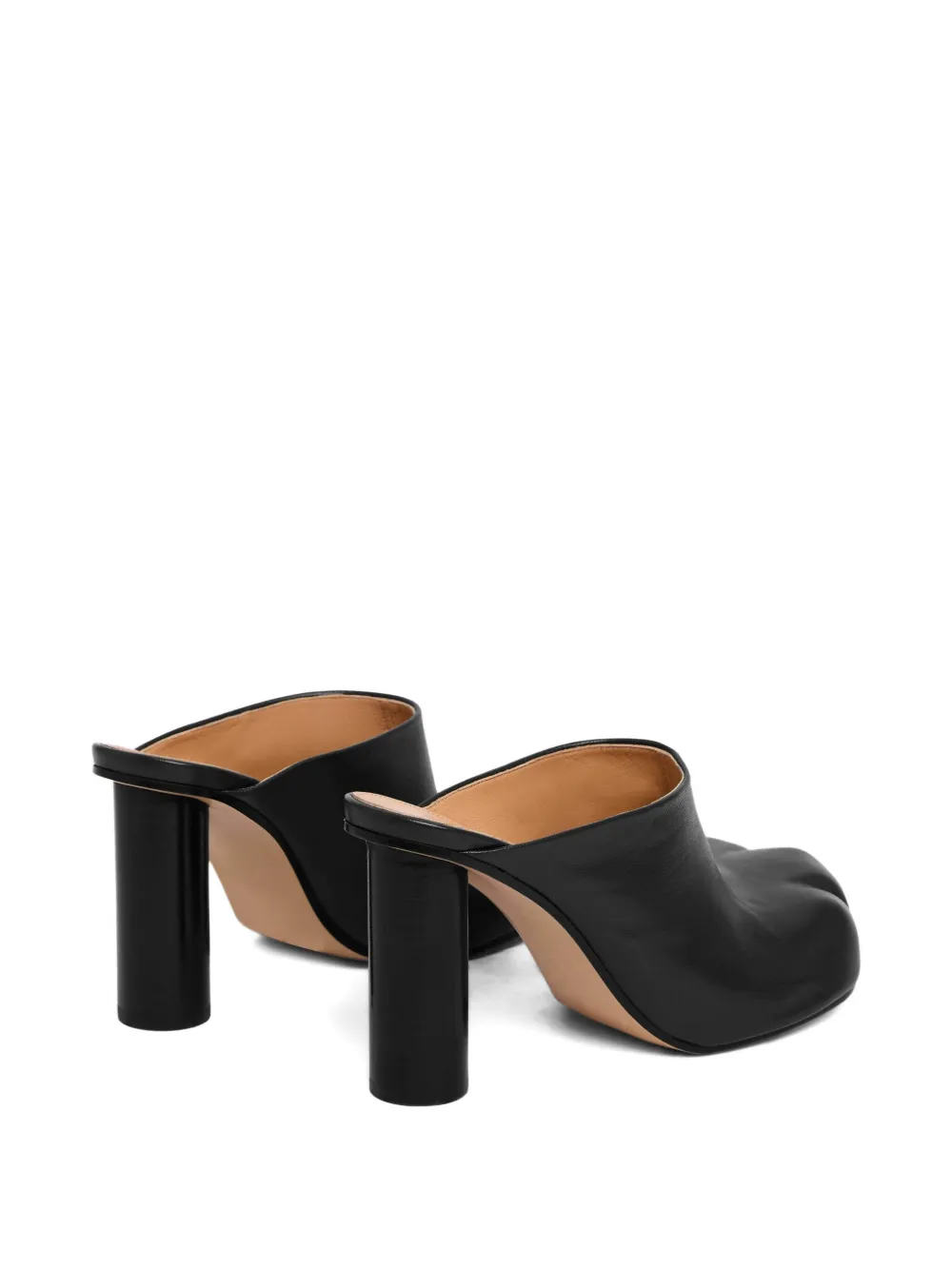 JW Anderson leather heeled mules Black