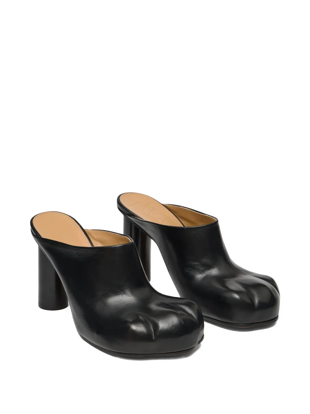 JW Anderson leather heeled mules Black