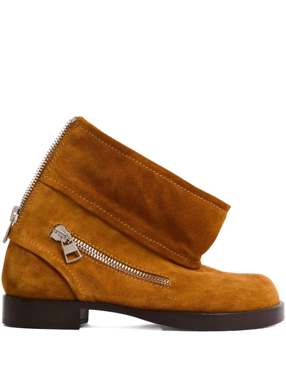 JW Anderson bottines en daim à détails de zips | marron | Image 1