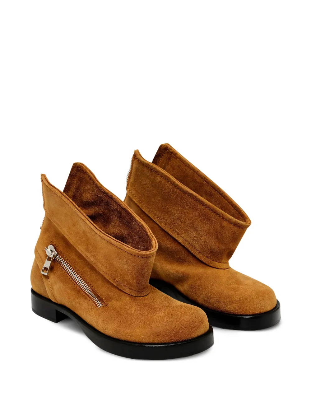 JW Anderson bottines en daim à détails de zips | bottes de motard | Image 2