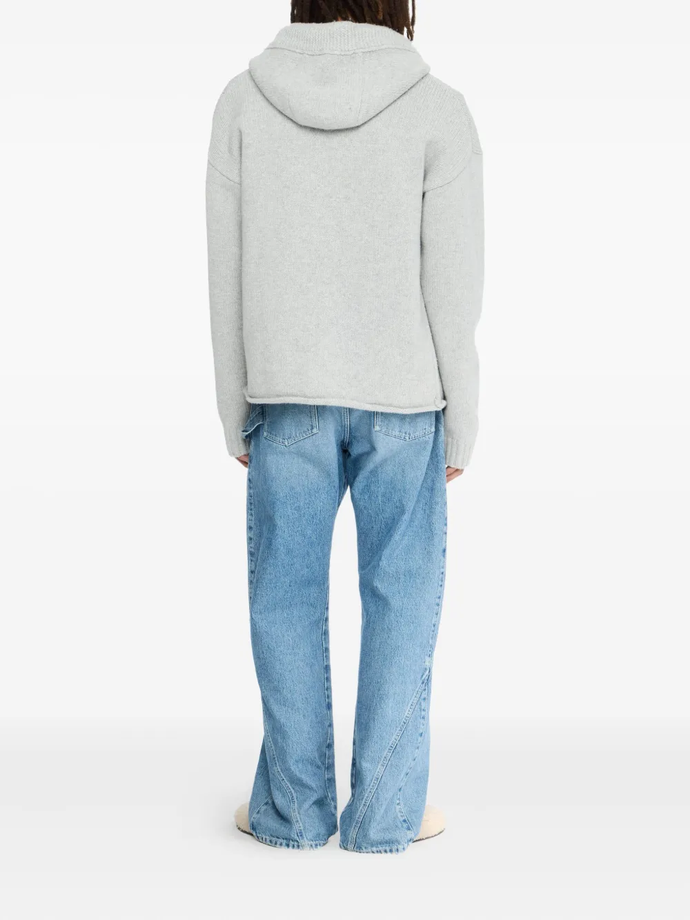 JW Anderson Vest met ankerlogo en rits Grijs