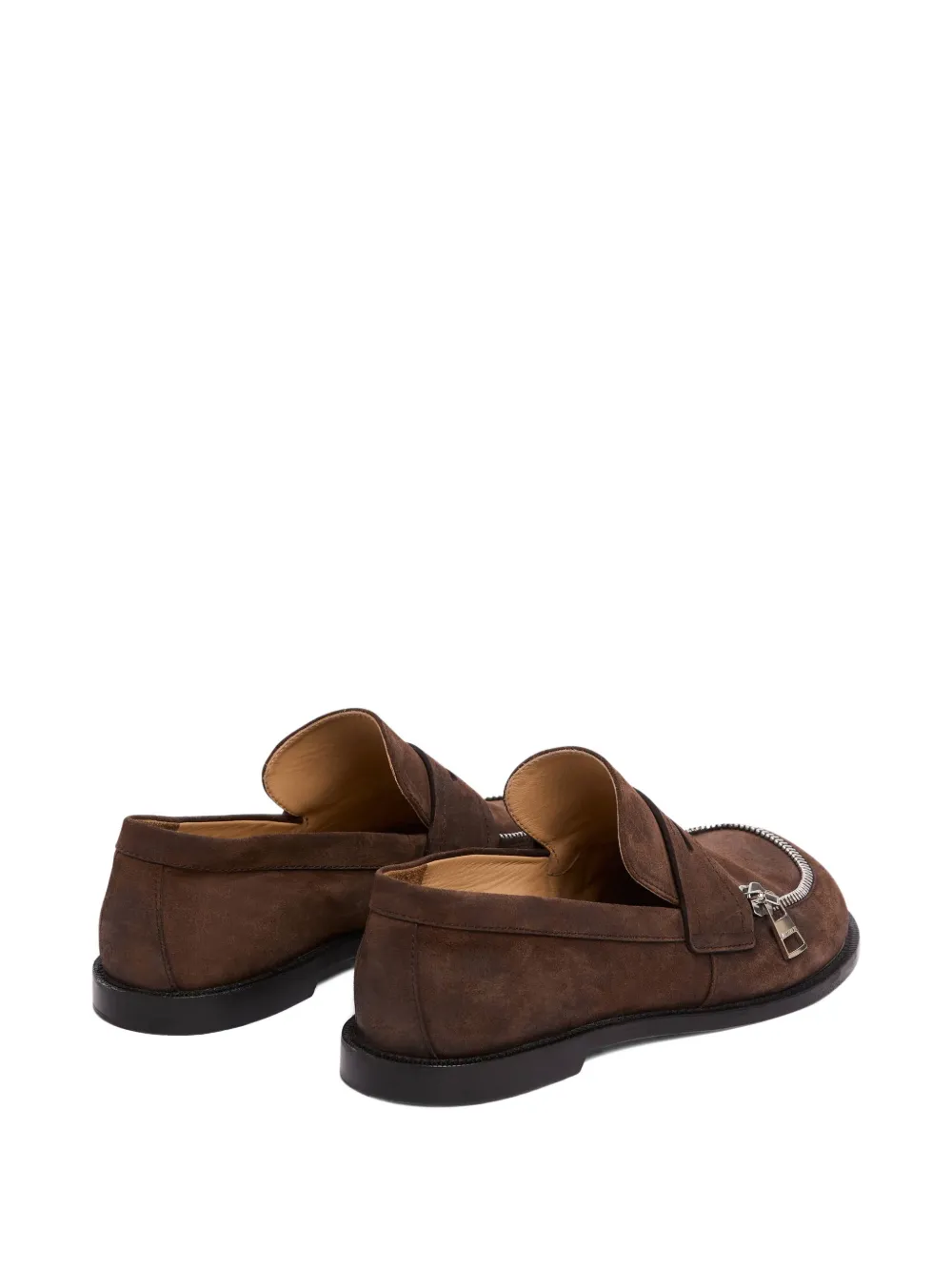 JW Anderson suede biker loafers Brown