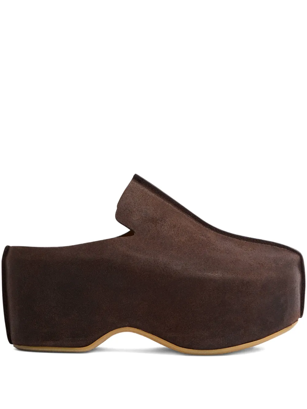 JW Anderson 50mm suede platform mules Brown