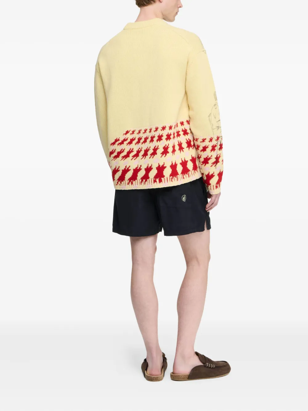 JW Anderson Shorts met geborduurd anker Zwart