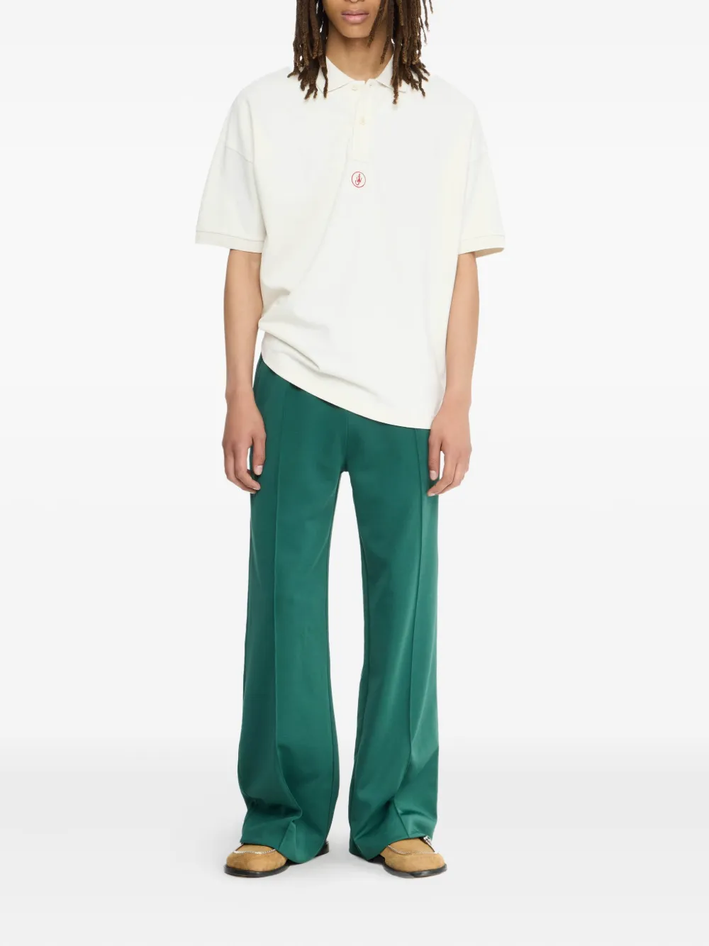 JW Anderson Poloshirt met geborduurd logo Beige