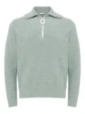 JW Anderson half-zip waffle-knit sweater - Blue
