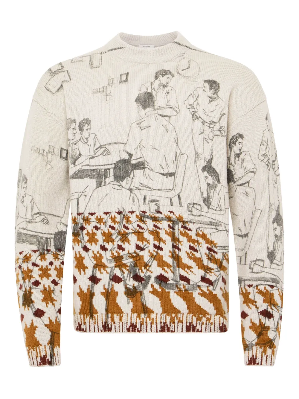 graphic-houndstooth sweater