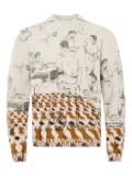JW Anderson graphic-houndstooth sweater - Grey