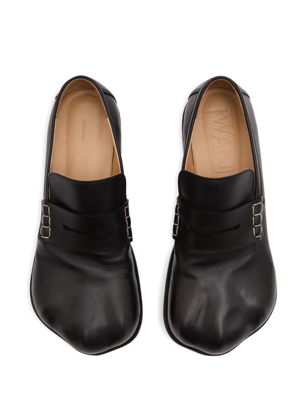 JW Anderson Leren loafers Zwart