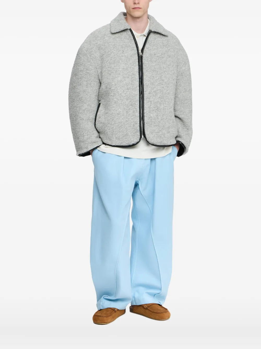 zip-front fleece jacket