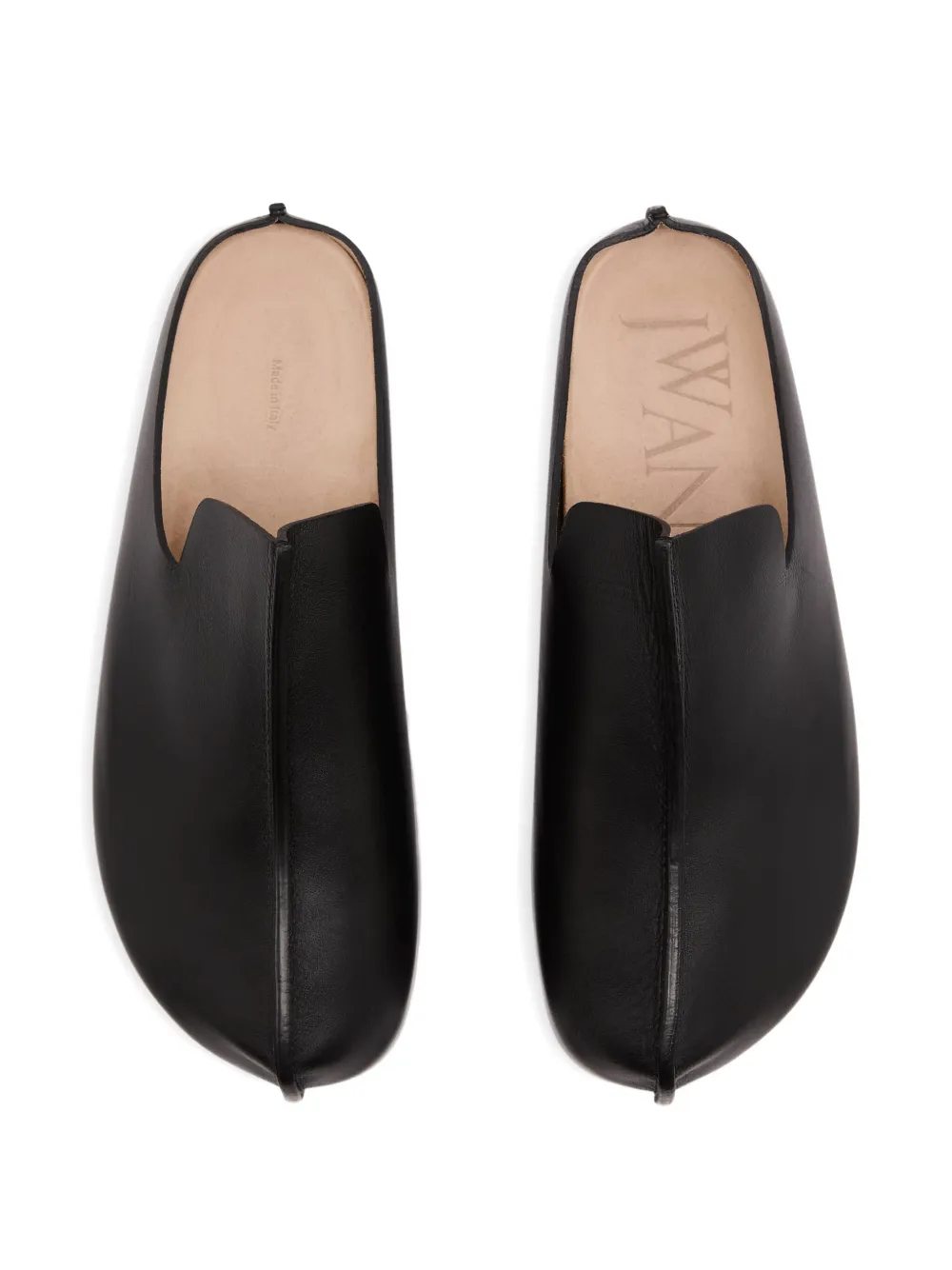 Jw Anderson Platform Leather Mules In Black