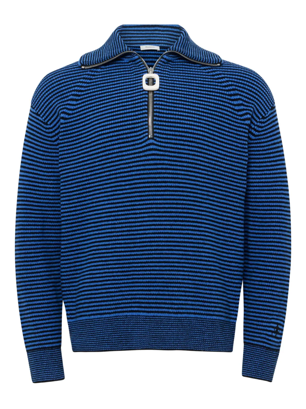 striped zip-up sweater