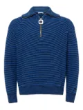 JW Anderson striped zip-up sweater - Blue