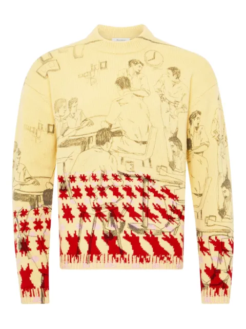 JW Anderson sketch-houndstooth sweater