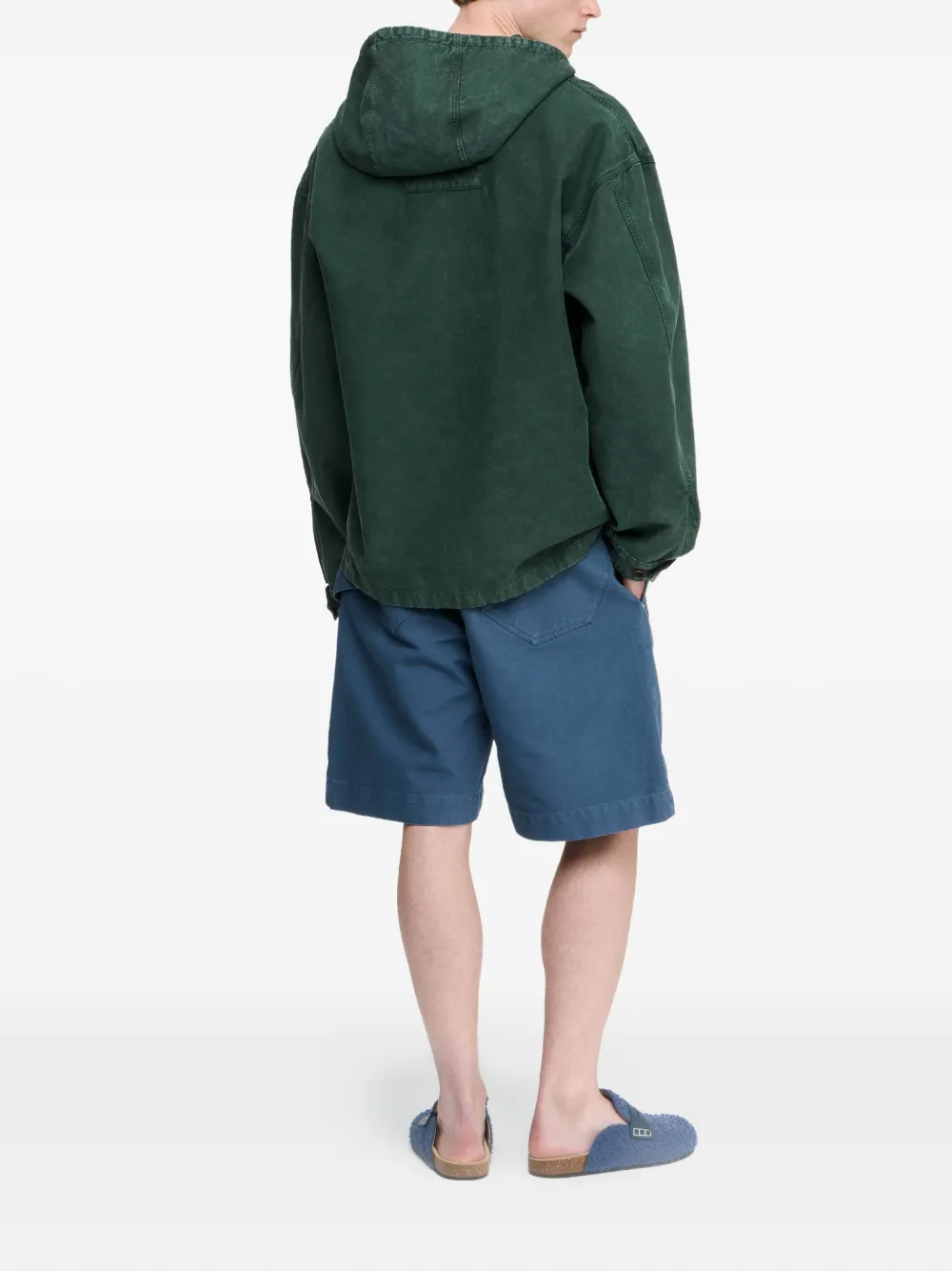Jw Anderson Drawstring Hooded Jacket In Green