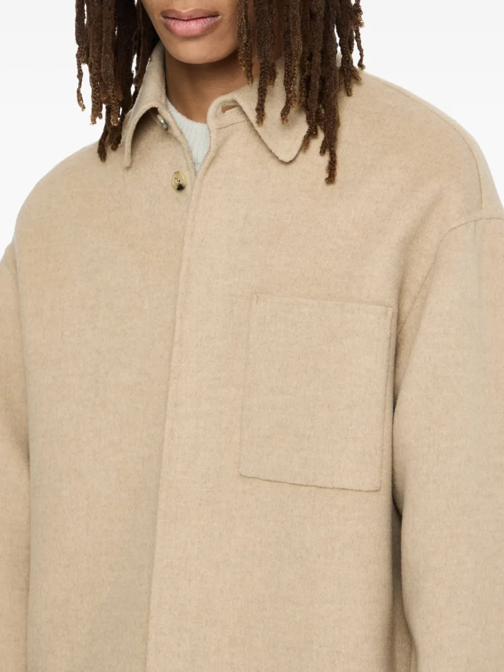 JW Anderson Shirtjack met opgestikte zak Beige