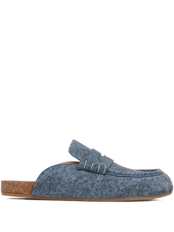 JW Anderson デニム フラットミュール | ブルー | FARFETCH JP