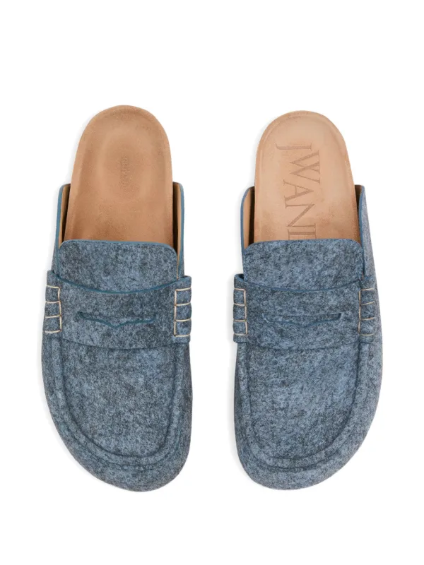 JW Anderson デニム フラットミュール | ブルー | FARFETCH JP