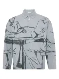 JW Anderson half-zip illustration sweatshirt - Grey
