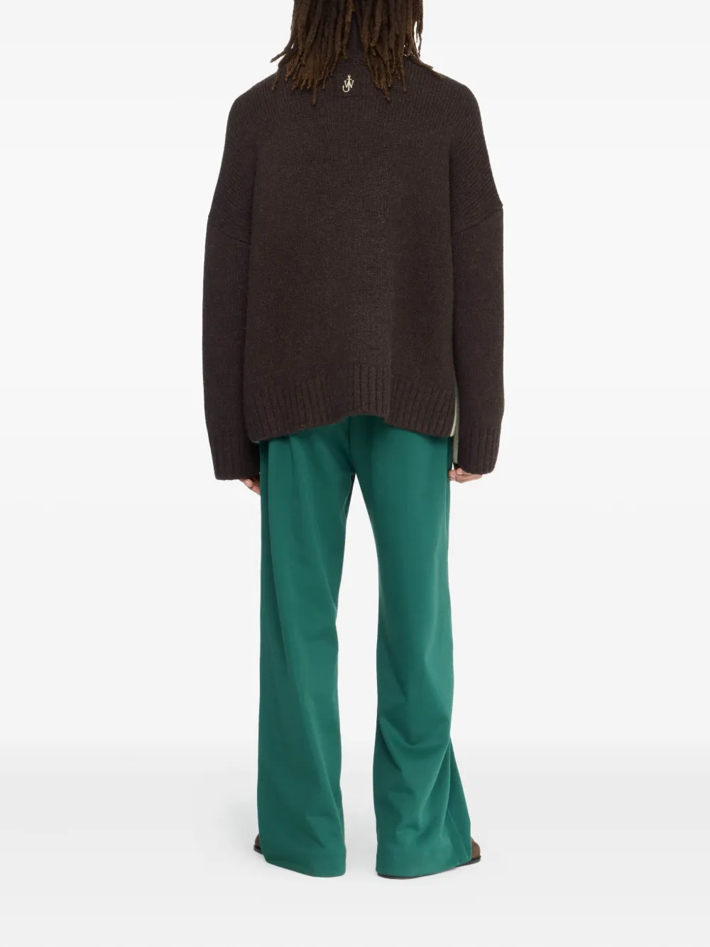 Jw Anderson Two Tone Patch Pocket Sweater In Neutral