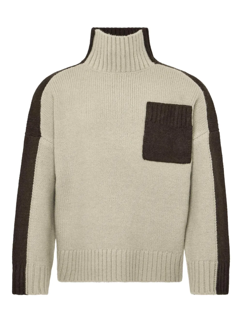 JW Anderson panelled high-neck sweater | Neutrals | Image 1